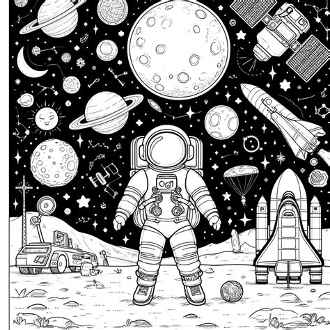 Astronaut Coloring Pages For Children - 20+ Free Downloads