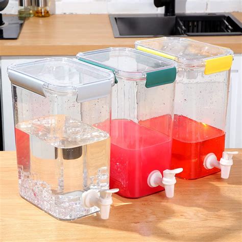 Glaceon 3.5L Drink Dispenser For Fridge,Beverage Dispenser With Spigot ...