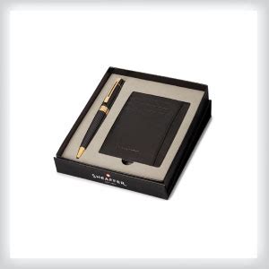 Sheaffer Gift Set 300 Ballpoint Pen with Credit Card Holder Glossy ...