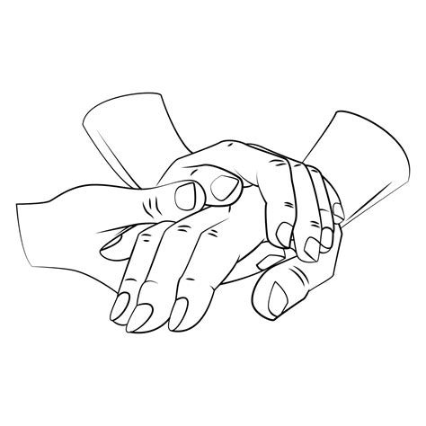 Care Hand Outline Illustration 16674422 Vector Art at Vecteezy