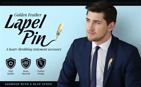 Buy Knighthood Golden Metal Lapel Pin Suit Collar Accessories Brooch ...