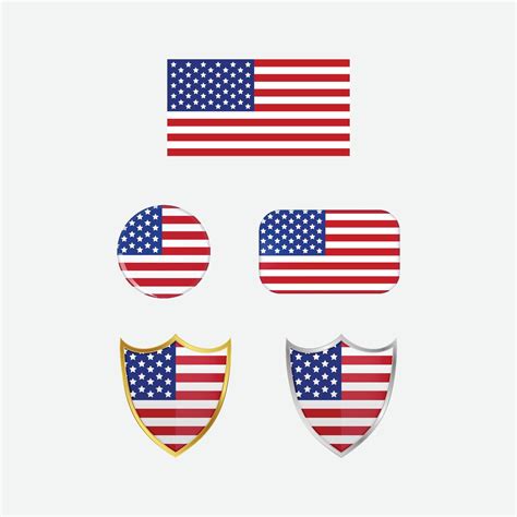 United States country flag, country flag button, and shield design 52026087 Vector Art at Vecteezy