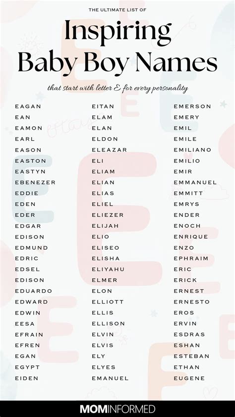 250 Inspiring Boy Names That Start With E for Every Personality