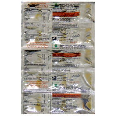 Citravite Xt Orange Flavour Strip Of 15 Chewable Tablets: Uses, Side ...