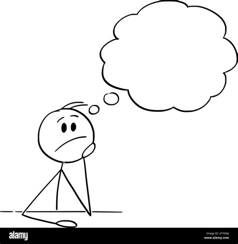 Stick Figure Thinking Clipart