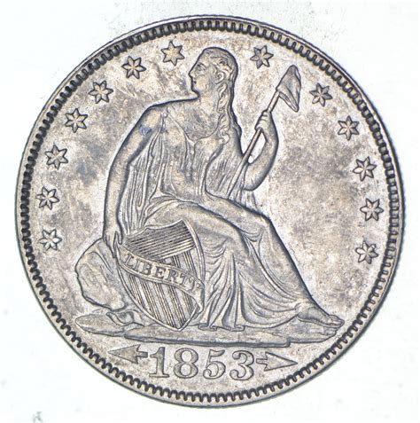 1853 Seated Liberty Silver Half Dollar - Choice | Property Room