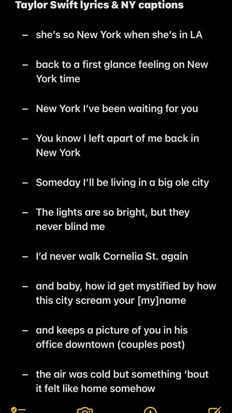 Instagram caption: ur in New York (Taylor’s version) | Instagram ...