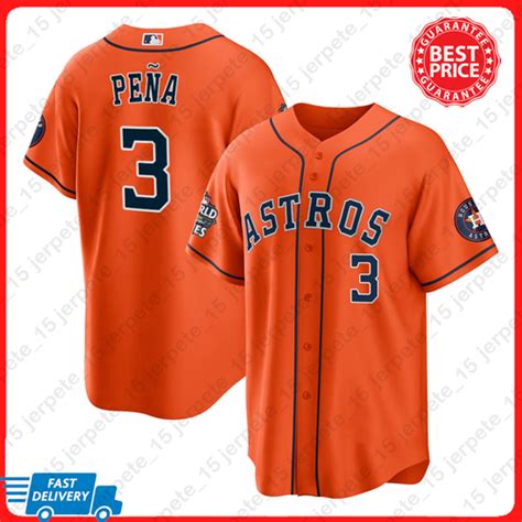 Buy Jeremy Pena Houston Astros MVP 2022 World Series Champs Orange ...