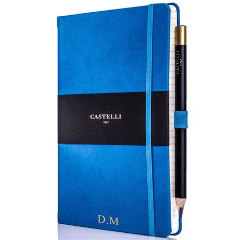 Personalised French Blue Castelli Notebook | Boutique Gifts