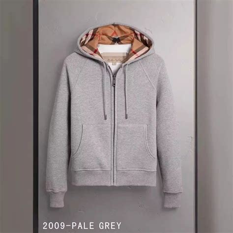 Burberry Zip-Up Hoodie Pale Grey Hoodies-BURBERRY-Hoodies-Kakobuy