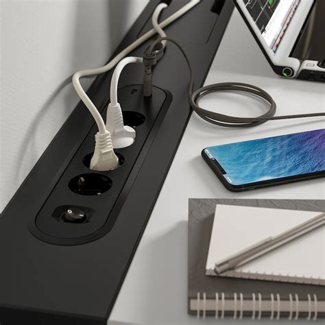 MITTZON plug-in module, black, 120x12 cm (471/4x43/4") - IKEA