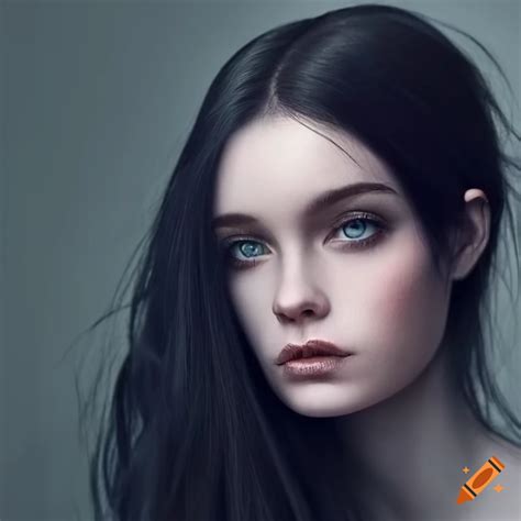 Porcelain Skin Black Hair