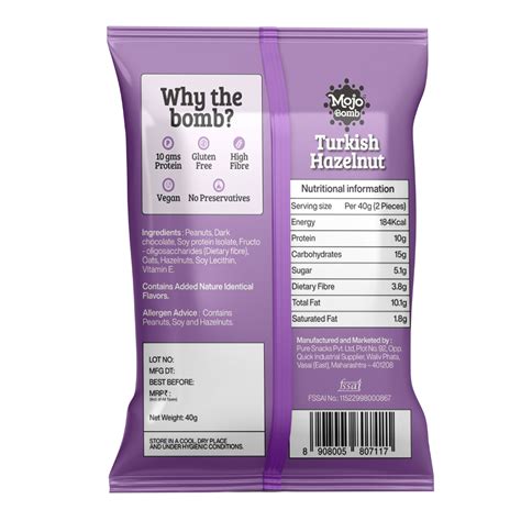 Protein Bombs - Turkish Hazelnut (10g Protein), 200g - Pack of 5 | Veg ...