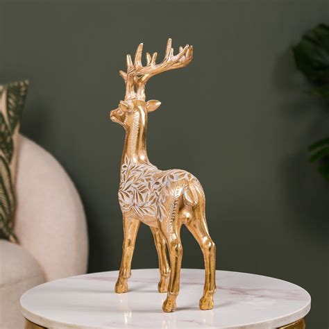 Majestic Gold Deer Showpiece For Home Decor Online - Premium Decor ...