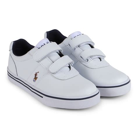 Polo Ralph Lauren Boys Classic Velcro Sneakers in White ...