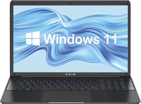 SGIN 15,6 Zoll Laptop Windows 11 Home, 8 GB RAM 256 GB SSD ROM Notebook ...