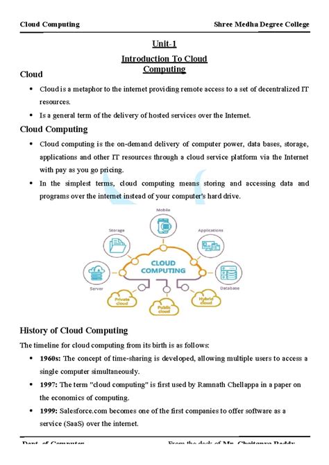 Cloud Computing Unit-1 - Cloud Unit- Introduction To Cloud Computing ...