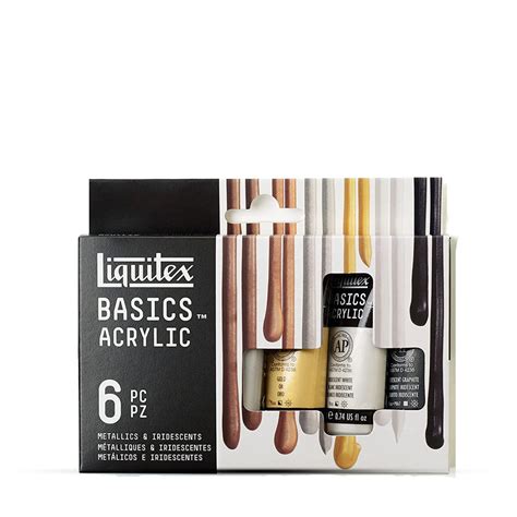 Liquitex Basic Acrylic Metal & Lrid Set - SCOOBOO - Liquitex