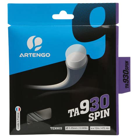 TA900 Spin 1.25 Monofilament Tennis Racket String - Grey