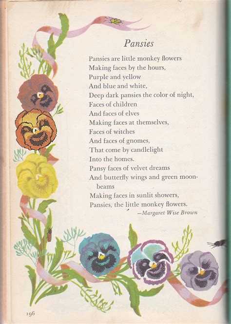 This was one of my favorite poems as a child | Flower poem, Pansies ...