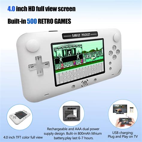 EASEGMER Handheld Game Console, Portable Game Player Built-in 500 ...
