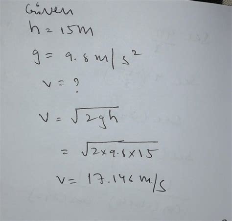 calculate the velocity required to reach a body up to maximum height of ...