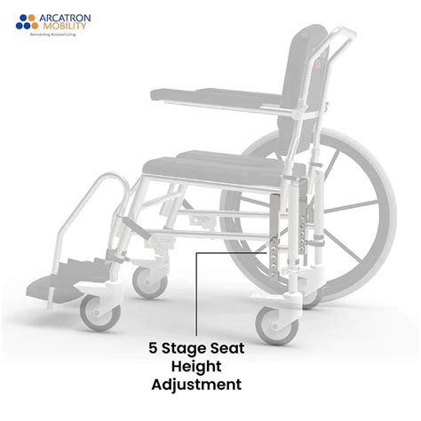 Arcatron Prime SSS100 | Self Propelled Shower Commode Wheelchair ...