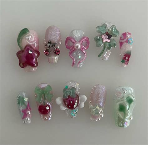 nails by maddy! | cherry soda float 🍒🧃🍉 - so cute for summer! swipe for the inspo! - syrup gels ...