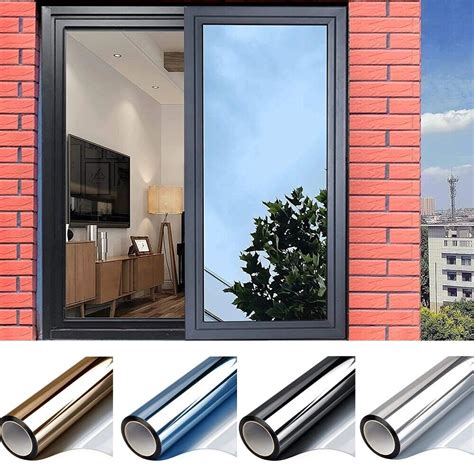 Buy One Way Mirror Film Window Tint UV Heat Reflective Home Office Heat ...