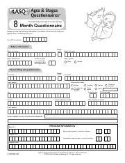 ASQ 7monthold.pdf - Ages & Stages Questionnaires® 8 Month Questionnaire ...