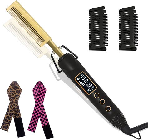 Amazon.com : Electric hot Comb Hair Straightener Brush with 16 Temp ...