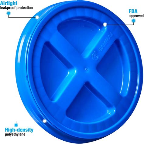 Buy Consolidated Plastics Food Grade Gamma Seal Lids for 3.5, 5, 6 and ...