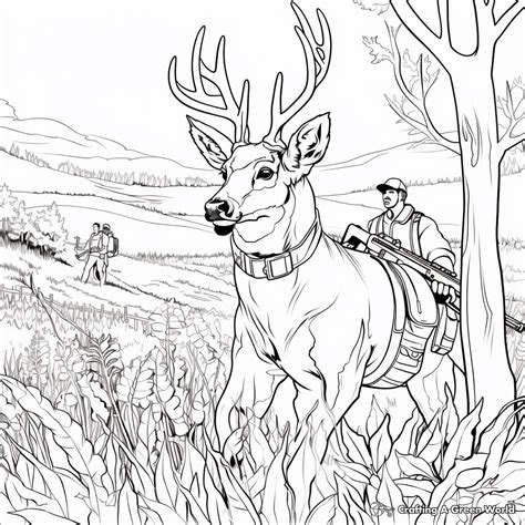 Deer Hunter Coloring Pages