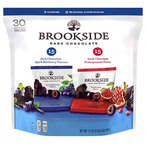 Brookside Dark Chocolate Covered Acai Blueberry & Pomegranate Flavors ...