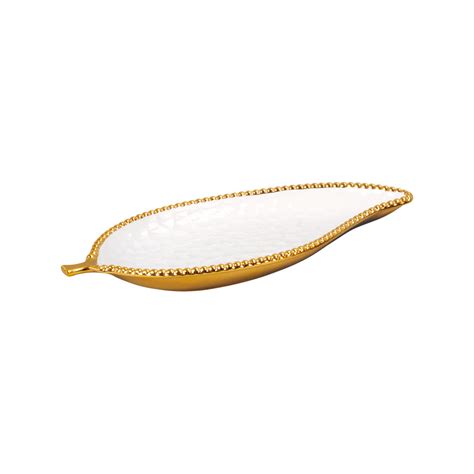 Naple Long Leaf Serving Platter 30.5x16x3.5 CM - Set of 1 Pc – Raj Imports