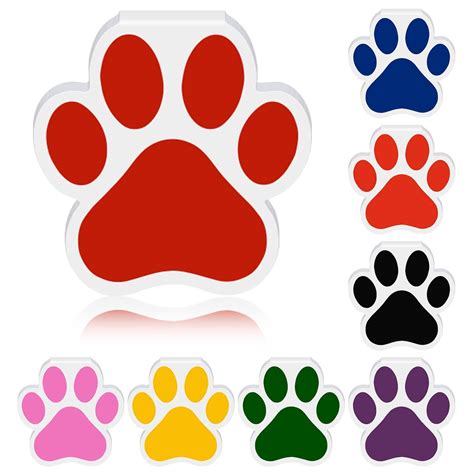 Weecent 32 Pcs Paw Print Note Pads Dog Party Favors 8 Colors Mini ...