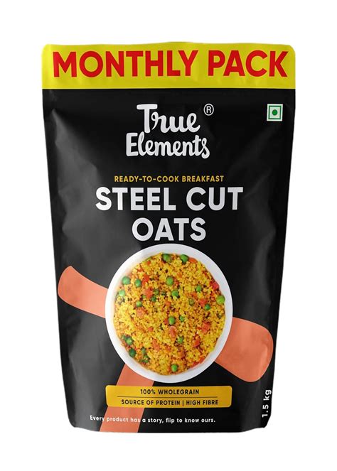 True Elements Steel Cut Oats 1.5kg - Oats | Healthy Source of Protein ...
