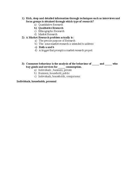 Question bank MM 2 - Rich, deep and detailed information through ...