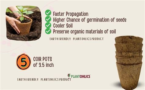 Biodegradable Coir Planter 3.5 inch Garden Nursery Coco Natural Cup ...