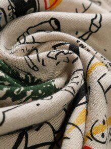 Manfinity EMRG Men Graffiti Print Casual Colorful Pullover Long Sleeve ...