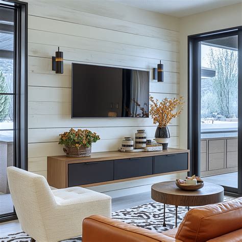 Shiplap TV Walls That Combine Modern with Rustic Warmth
