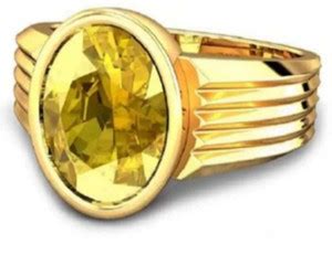 Yellow Sapphire Ring - Buy Yellow Sapphire Ring online at Best Prices ...