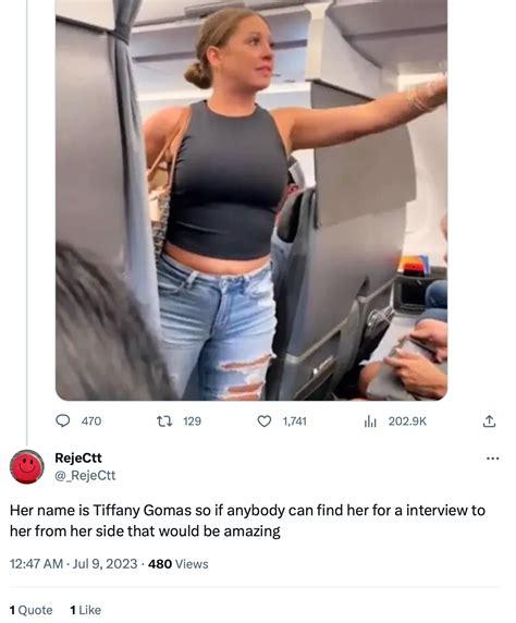 Earliest REference | "That Motherfucker Is Not Real" Plane Woman / Tiffany Gomas | Know Your Meme