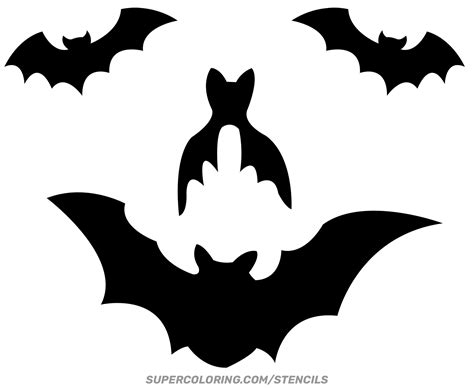 Pumpkin Bat Stencil | Free Printable Papercraft Templates