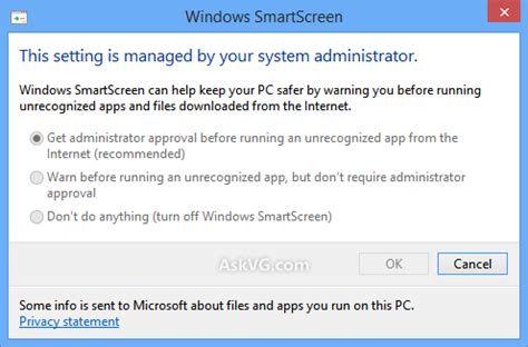 Image result for Change Windows SmartScreen Settings