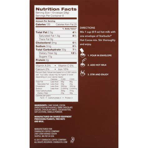 Nestle Dark Chocolate Hot Cocoa Mix Nutrition Facts | Besto Blog
