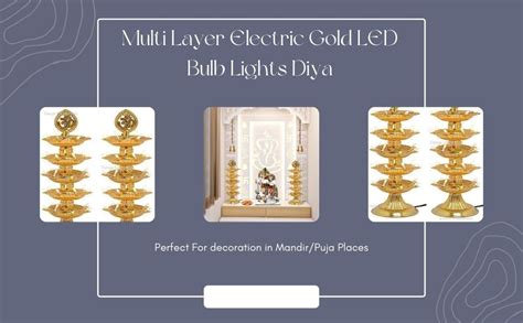 Buy Dasya Enterprises Multi Layer Electric Gold LED Bulb Lights Diya ...