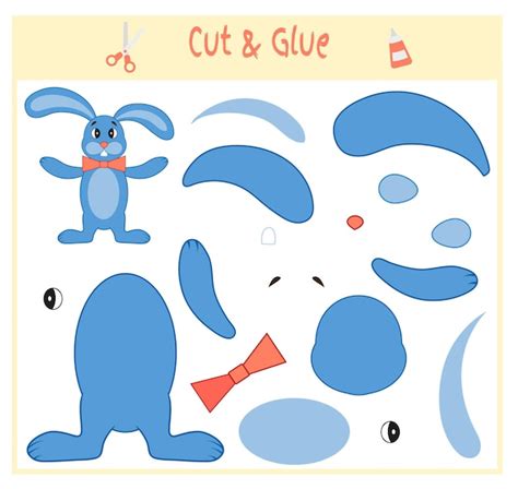 Educatief papierspel voor de ontwikkeling van kleuters. Knip delen van ...