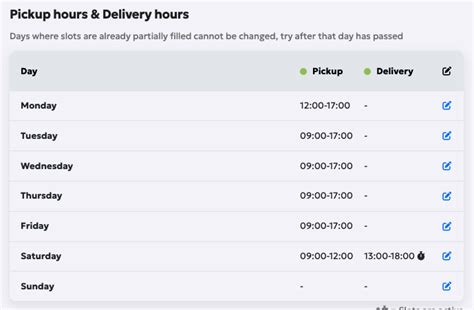 OrderLemon Cloud Shop's Setup | Business hours