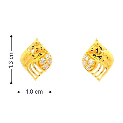 Fancy Radiant Gold Studs – WHP Jewellers